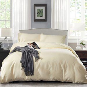 Cream duvet cover